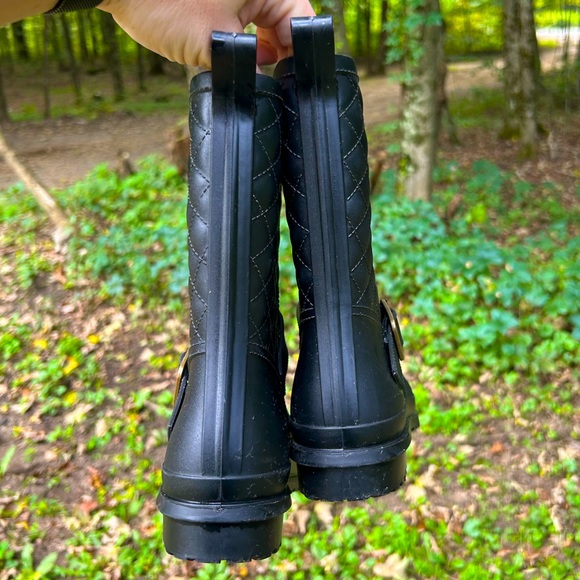 Mid calf quilted pattern Capellini Rain boots Women’s size 10 - Picture 2 of 5